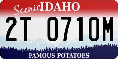 ID license plate 2T0710M