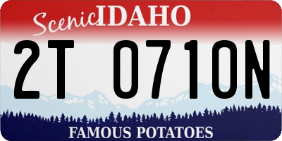 ID license plate 2T0710N