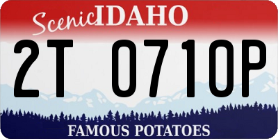 ID license plate 2T0710P