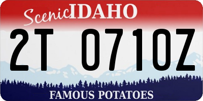 ID license plate 2T0710Z