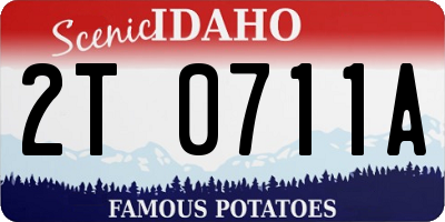 ID license plate 2T0711A