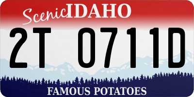 ID license plate 2T0711D