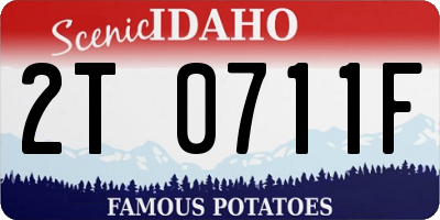 ID license plate 2T0711F