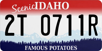 ID license plate 2T0711R