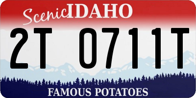ID license plate 2T0711T