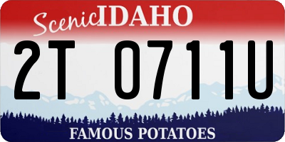 ID license plate 2T0711U