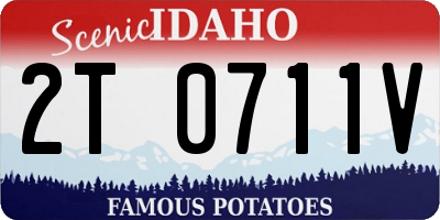 ID license plate 2T0711V