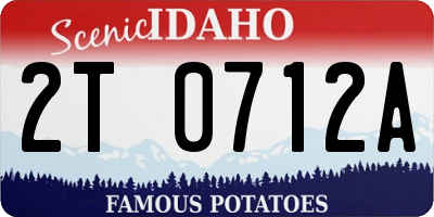 ID license plate 2T0712A