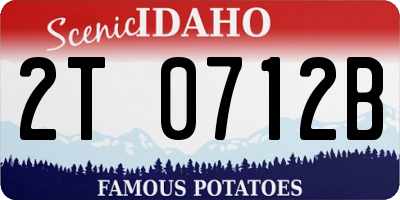 ID license plate 2T0712B