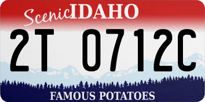ID license plate 2T0712C