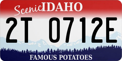 ID license plate 2T0712E