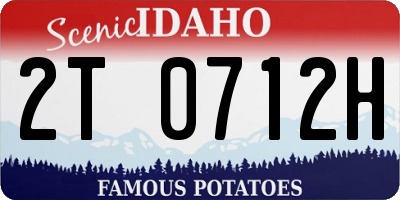 ID license plate 2T0712H