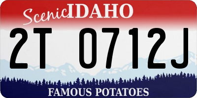 ID license plate 2T0712J