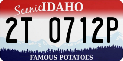 ID license plate 2T0712P