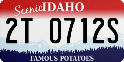 ID license plate 2T0712S