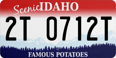 ID license plate 2T0712T