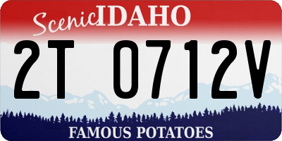 ID license plate 2T0712V