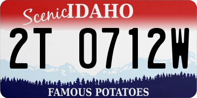 ID license plate 2T0712W