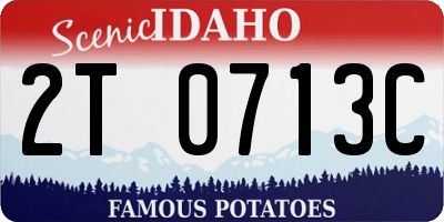 ID license plate 2T0713C