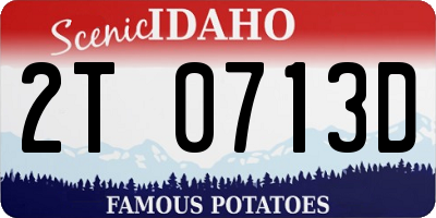 ID license plate 2T0713D