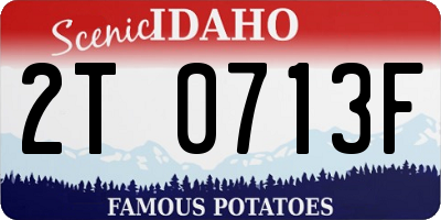 ID license plate 2T0713F