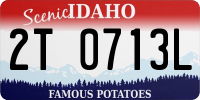 ID license plate 2T0713L