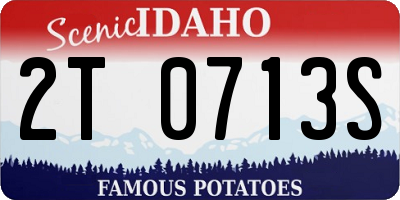 ID license plate 2T0713S