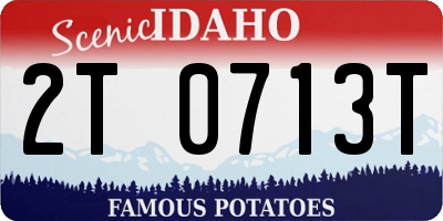 ID license plate 2T0713T