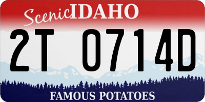 ID license plate 2T0714D