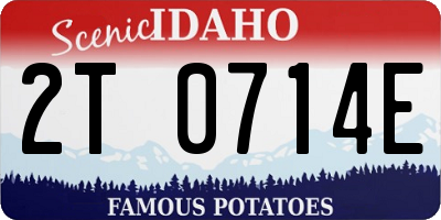 ID license plate 2T0714E