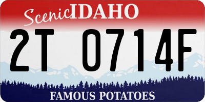 ID license plate 2T0714F