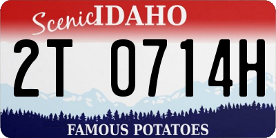 ID license plate 2T0714H