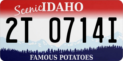 ID license plate 2T0714I