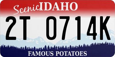 ID license plate 2T0714K