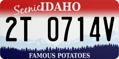 ID license plate 2T0714V