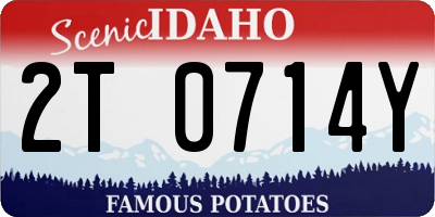 ID license plate 2T0714Y