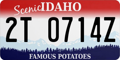 ID license plate 2T0714Z