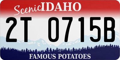 ID license plate 2T0715B