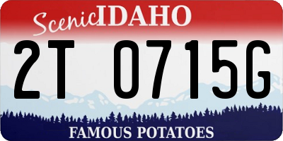 ID license plate 2T0715G
