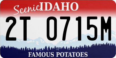 ID license plate 2T0715M