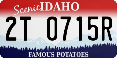 ID license plate 2T0715R