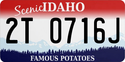 ID license plate 2T0716J