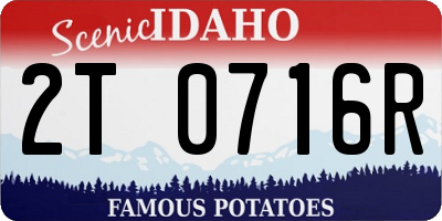 ID license plate 2T0716R