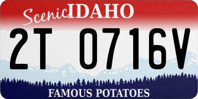 ID license plate 2T0716V