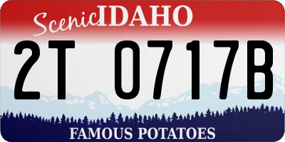 ID license plate 2T0717B