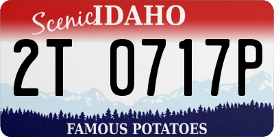 ID license plate 2T0717P