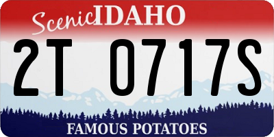 ID license plate 2T0717S