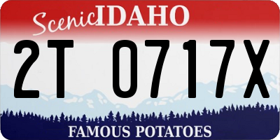 ID license plate 2T0717X
