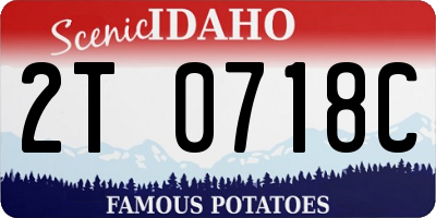 ID license plate 2T0718C