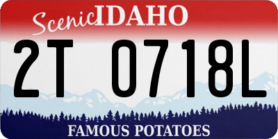 ID license plate 2T0718L